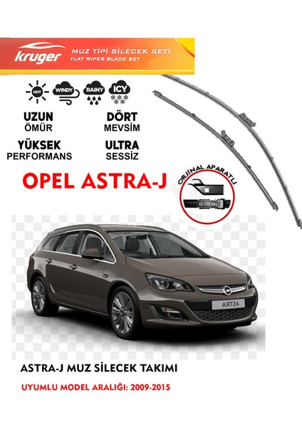 Opel Astra J ön silecek seti Araca özel Orjinal Aparat