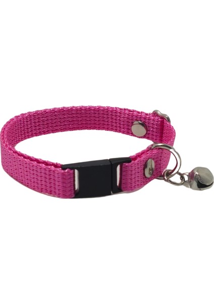 Kedi Boyun Tasması Güvenlik Kilitli Ayarlanabilir Zilli-1cm En Ölçüsü-Siyah-Sarı-Kırmızı-Mavi-Pembe