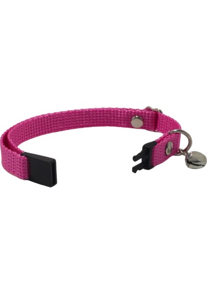 Kedi Boyun Tasması Güvenlik Kilitli Ayarlanabilir Zilli-1cm En Ölçüsü-Siyah-Sarı-Kırmızı-Mavi-Pembe