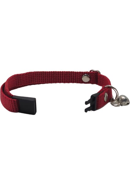 Kedi Boyun Tasması Güvenlik Kilitli Ayarlanabilir Zilli-1cm En Ölçüsü-Siyah-Sarı-Kırmızı-Mavi-Pembe