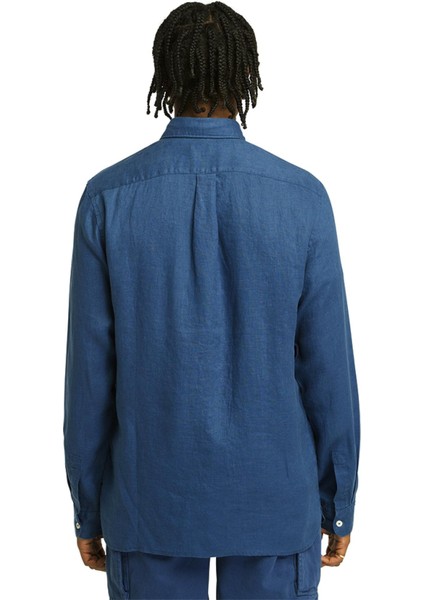 TB0A66B9 Linen Chest Pocke Erkek Gömlek