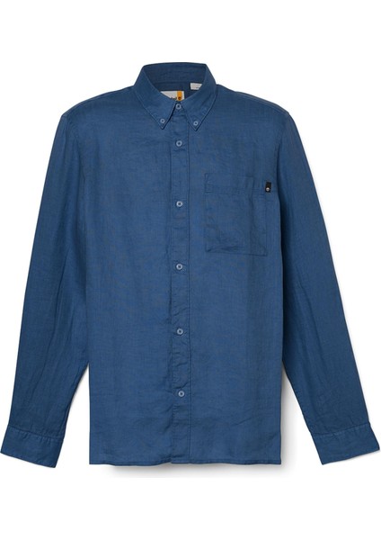 TB0A66B9 Linen Chest Pocke Erkek Gömlek