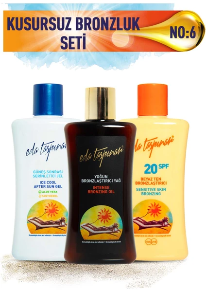 Eda Taşpınar Kusursuz Bronzluk Seti No:6 Yoğun Bronzlaştırıcı Spf0 & Beyaz Ten SPF20 & Ice Jel