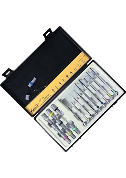 SF903P Plastik Kutulu Saatçi Tornavida Seti (9 Parça + 27 Yedek)