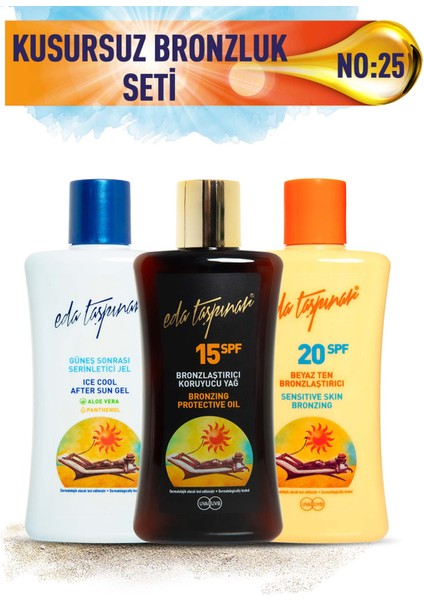 Kusursuz Bronzluk Seti No:25 Beyaz Ten SPF20 & Koruyucu SPF15 & Serinletici Ice Jel