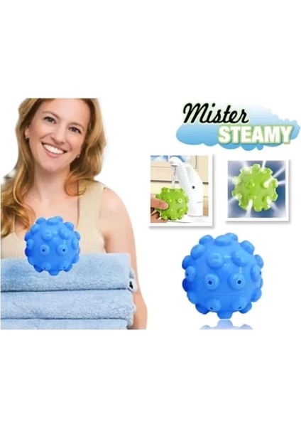 Mister Steamy Buharlı Çamaşır Kurutma ve Ütü Topları (2'li) ( Lisinya )