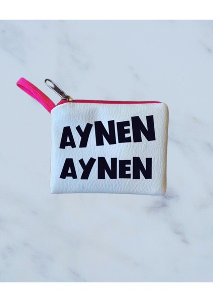 Aynen Yazılı Mini Bozuk Para Cüzdanı