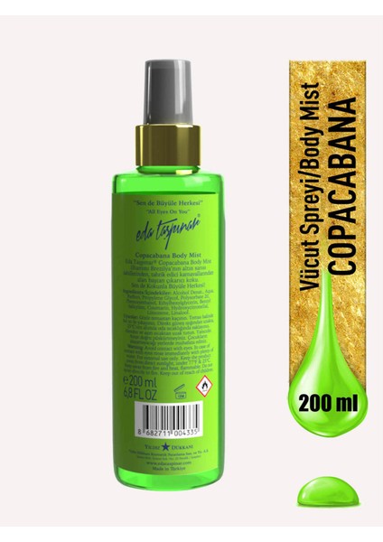 Copacabana Body Mist Vücut Spreyi 200 ml