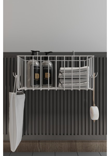 Paslanmaz Mutfak Rafı Kalorifer Düzenleyici Mutfak Düzenleyici Kancalı