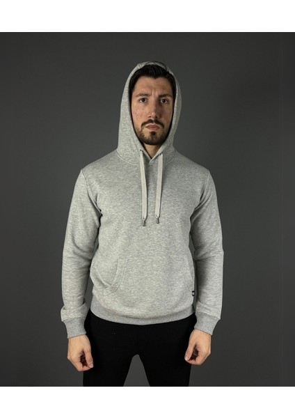 Kapşonlu Sweatshirt Düz