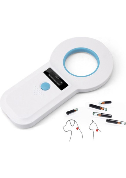 W90B Evcil Hayvan Mikroçip Okuyucu Bluetooth İle Bilgisayara Aktarma Özellikli Hafızalı Şarjlı RFID