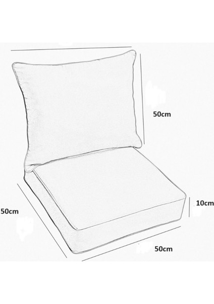 Iç Mekan&dış Mekan Koltuk Sandalye Yer Minderi Sırt Dayamalı Alt Üst Takım 50X50X10CM Sadece Minder modelleri