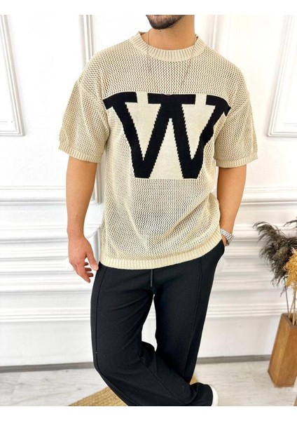 T-Shirt Nefes Alabilen Terletmez Örme Pamuk Fileli Bisiklet Yaka T-Shirt