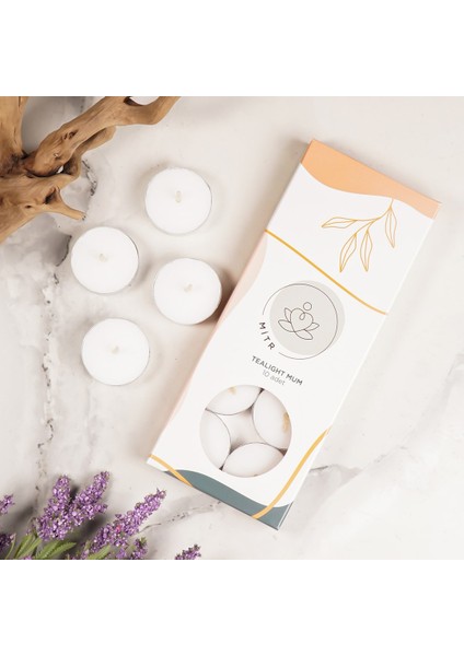 Beyaz Tealight Mum