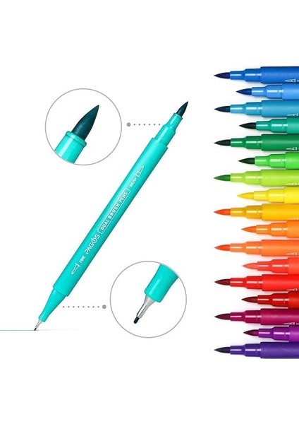 Hobi Market Art Çift Uçlu Dual Brush Marker Pen Fırça Uçlu Kalem Seti 120 Renk