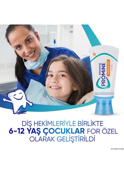 Sensodyne Promine Kids Çocuklar İçin 6 - 12 Yaş Diş Macunu 50ml​