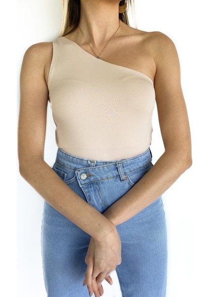 Kadın Tek Omuz Nude Bodysuit modelleri