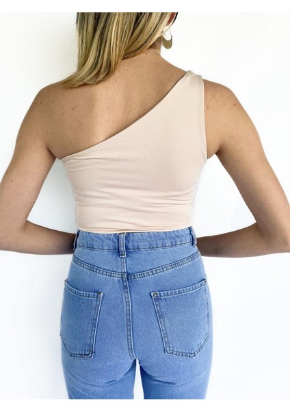 Kadın Tek Omuz Nude Bodysuit indirimleri