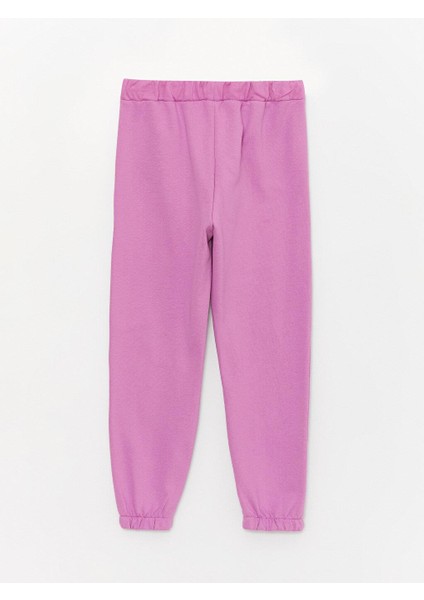 Kids Beli Lastikli Baskılı Kız Çocuk Jogger Eşofman Altı