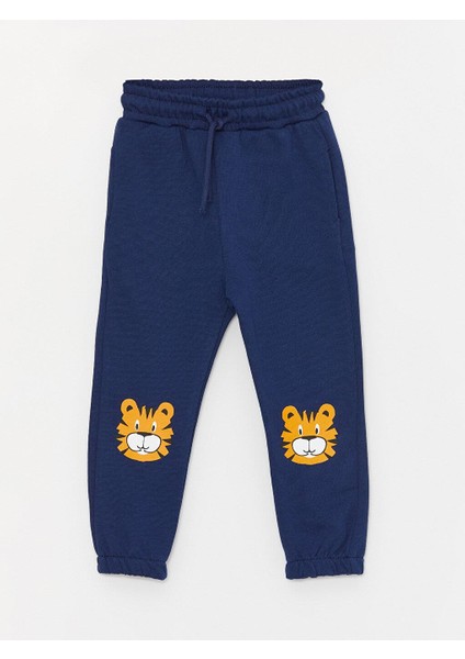 Baby Beli Lastikli Baskılı Erkek Bebek Jogger Eşofman Alt