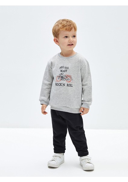 Baby Beli Lastikli Basic Erkek Bebek Jogger Eşofman Alt