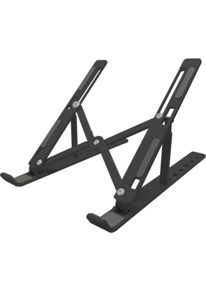 Pratik 7 Kademeli Ayarlı Katlanabilir Laptop Tablet Standı Siyah ( Lisinya )