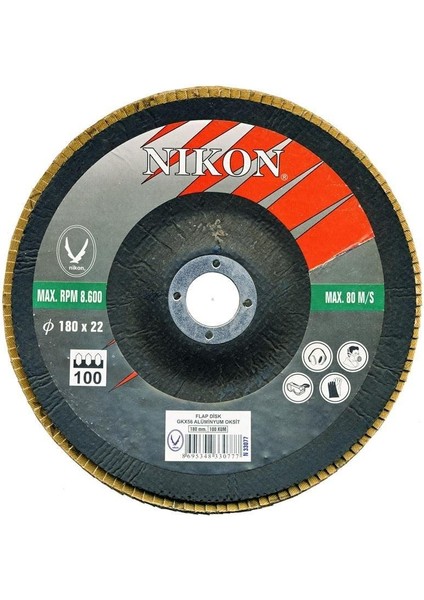 Alüminyum Oksit Flap Disk 180MM 60 Kum 20 Adet