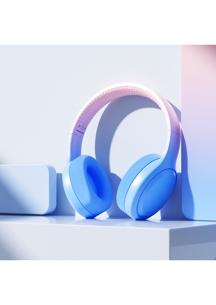 Gradyan Renkli Kablosuz Bluetooth Telefon, Çevrimiçi Sınıf Için Ekstra Uzun Menzilli Başa Takılan Bluetooth Kulaklık (Yurt Dışından)