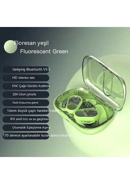 Yüksek Teknoloji Yüksek Güzellik Kulak Kaplaması Transparent Yüksek Sonu Bone Işletme Ows Bluetooth Kulak Telefonları Business Sports Wireless Earphones (Yurt Dışından)