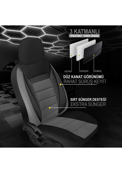 Unıversal Nms Soft Fümeoto Koltuk Kılıfı Renault R25 Uyumlu Oto Koltuk Kılıfı 57