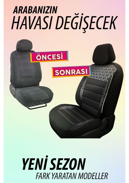 Safir Beyaz Tay Tüyü Fiat Albea Uyumlu Oto Koltuk Kılıfı