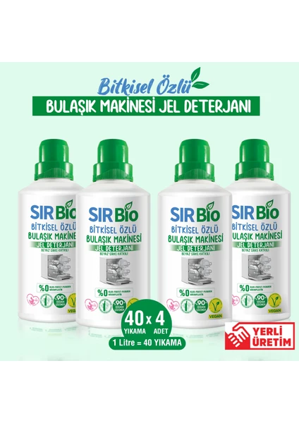 Sır Bio Bulaşık Makine Deterjanı 1000 ml 4'lü