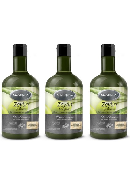 Zeytinyağlı Şampuan 400 ml 3'lü