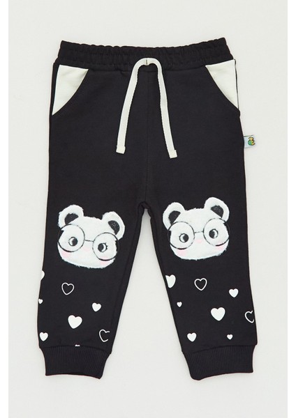 Kalp Baskılı Kız Çocuk Eşofman Altı