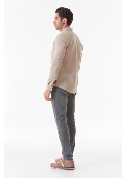 Fermuarlı Straight Jean Pantolon
