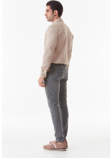 Fermuarlı Straight Jean Pantolon