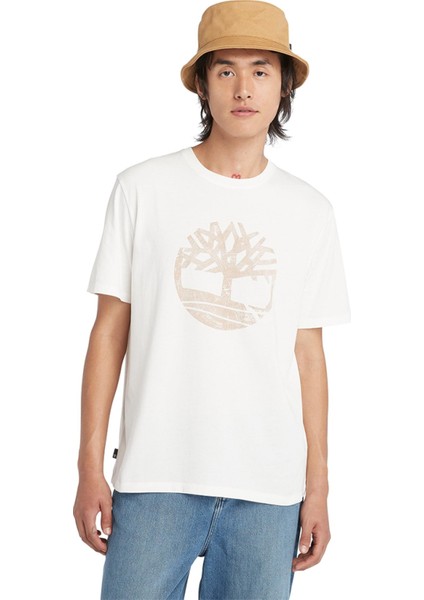 TB0A5UEK Garment Dye Logo Graphic Tee Erkek T-Shirt