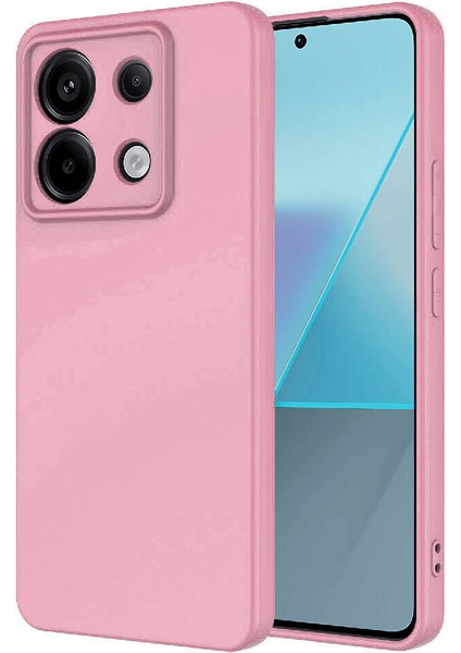 Caseworld Xiaomi Redmi Note 13 Kapak Içi Kadife Kamera Korumalı Lansman Silikon Kılıf - Pembe