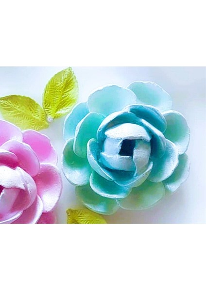 3 Boyutlu 10CM Gül Çiçeği Şakayık Çiçek Silikon Kalıp K-643, Kokulu Taş Sabun Alçı Mum Kalıbı