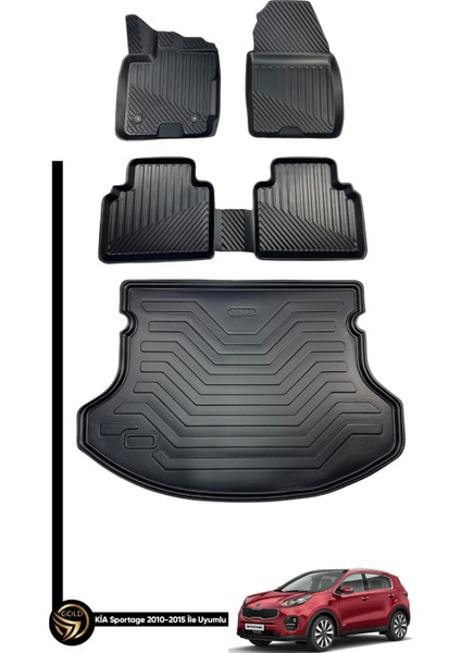 Kia Sportage 2010-2015 3D Kauçuk Oto Paspas ve Bagaj Havuzu