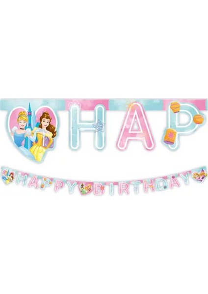Disney Princess Happy Birthday Banner