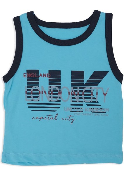 Erkek Çocuk Palmiye Baskılı Gömlek T-Shirt Kot Şort 3'lü Takım modelleri