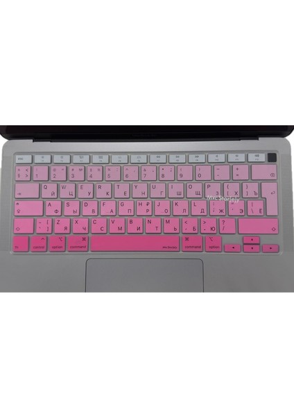 Rusça Klavye Koruyucu Macbook Air Pro M1-M2-M3 A2681 A2941 A2442 A2485 Uyumlu Gradient