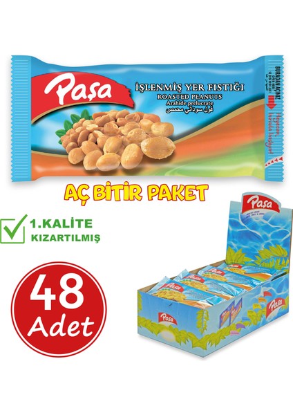 Paşa Kuruyemiş İşlenmiş Yer Fıstığı 30 gr x 48 Adet