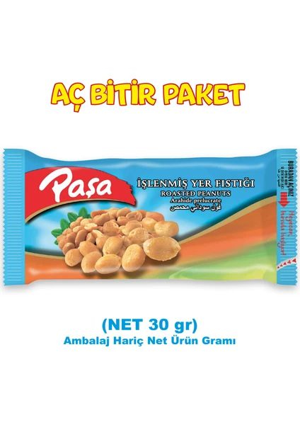 Paşa Kuruyemiş İşlenmiş Yer Fıstığı 30 gr x 48 Adet