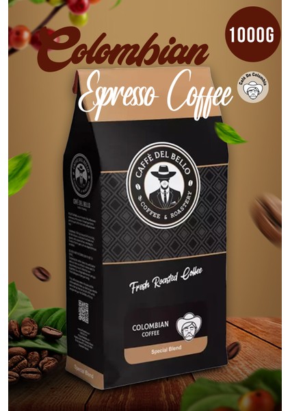 Caffe Del Bello Kolombiya Espresso Kahve 1 kg (Çekirdek Veya Öğütülmüş)