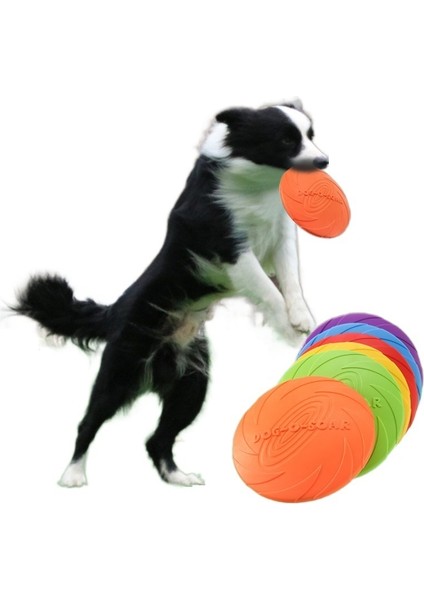 Köpek Frizbisi Köpek Isırmasına Dayanıklı Frizbi Evcil Hayvan Eğitimi Frizbisi 22CM (Yurt Dışından)