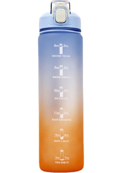 Spor Şişesi Büyük Kapasiteli Gradyan Su Bardağı 1000ML (Yurt Dışından)