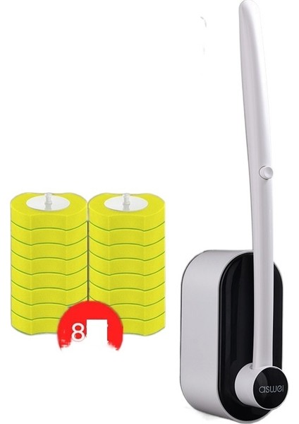 Banyo Ölü Açı Yok Uzun Saplı Ev Tipi Tuvalet Temizleme Tek Kullanımlık Fırça (Yurt Dışından)