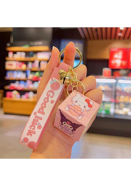 Puzzle Unzip Rubik Küpü Anahtarlık Süsü (Yurt Dışından)